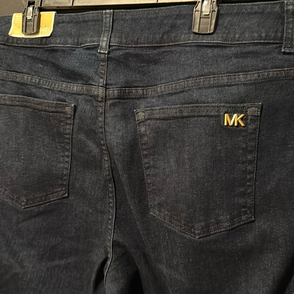 Michael Michael Kors Plus Size Selma High Rise Skinny-Leg Jeans Dark Rinse Wash - Picture 4 of 4